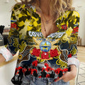 Personalized Cowboys ANZAC Day Women Casual Shirt Australian Army - Lest We Forget
