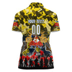 Personalized Cowboys ANZAC Day Women Polo Shirt Australian Army - Lest We Forget