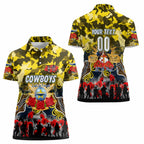Personalized Cowboys ANZAC Day Women Polo Shirt Australian Army - Lest We Forget