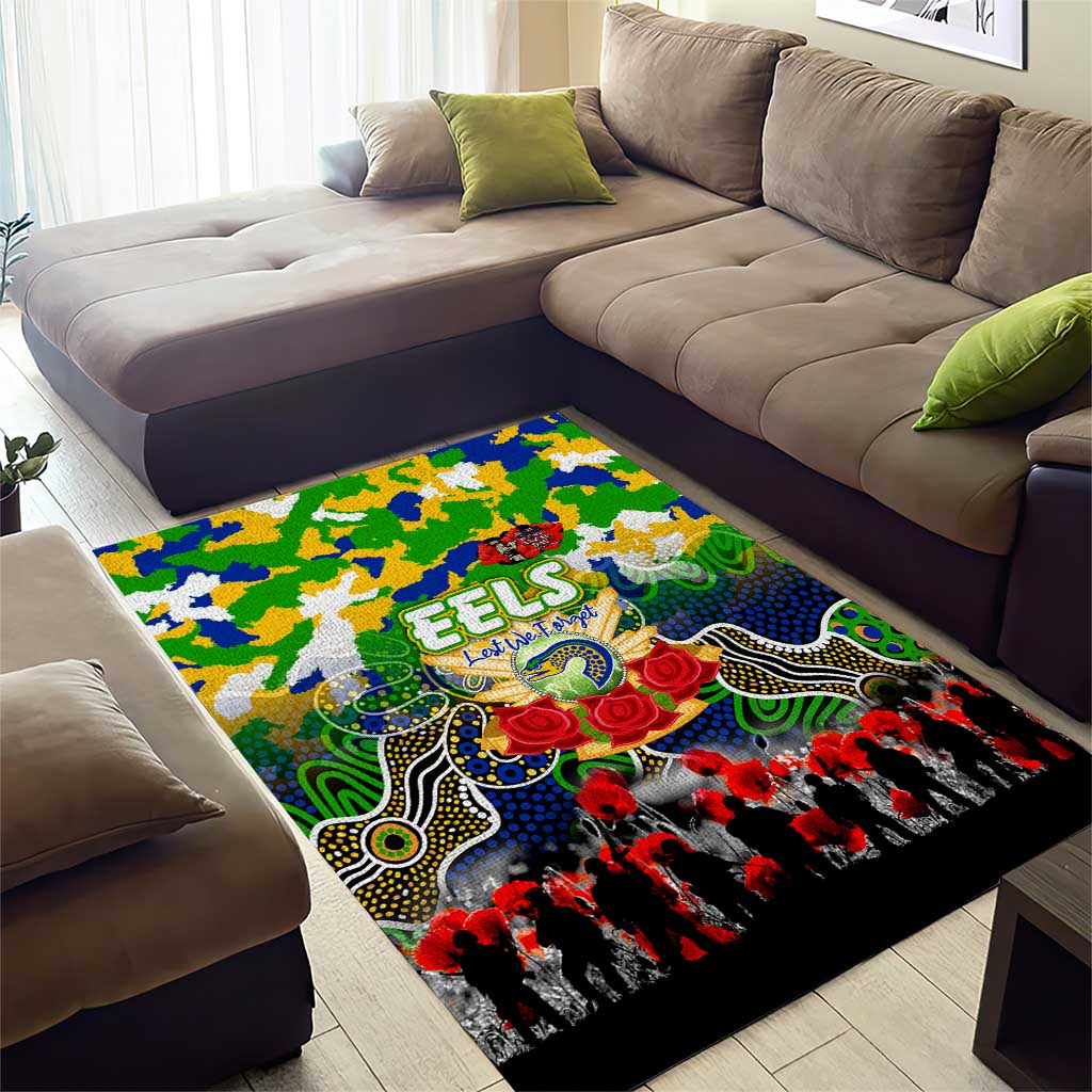 Eels ANZAC Day Area Rug Australian Army - Lest We Forget
