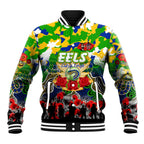 Personalized Eels ANZAC Day Baseball Jacket Australian Army - Lest We Forget