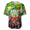 Personalized Eels ANZAC Day Baseball Jersey Australian Army - Lest We Forget
