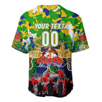 Personalized Eels ANZAC Day Baseball Jersey Australian Army - Lest We Forget