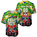 Personalized Eels ANZAC Day Baseball Jersey Australian Army - Lest We Forget