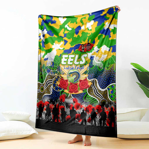 Eels ANZAC Day Blanket Australian Army - Lest We Forget