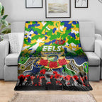 Eels ANZAC Day Blanket Australian Army - Lest We Forget
