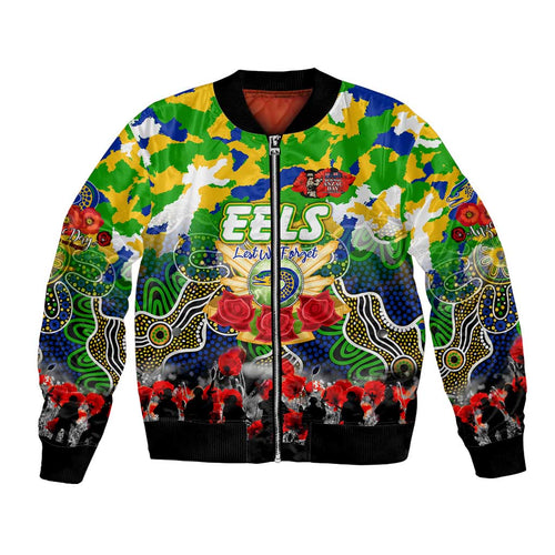 Personalized Eels ANZAC Day Bomber Jacket Australian Army - Lest We Forget