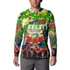 Personalized Eels ANZAC Day Button Sweatshirt Australian Army - Lest We Forget
