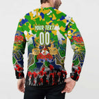 Personalized Eels ANZAC Day Button Sweatshirt Australian Army - Lest We Forget
