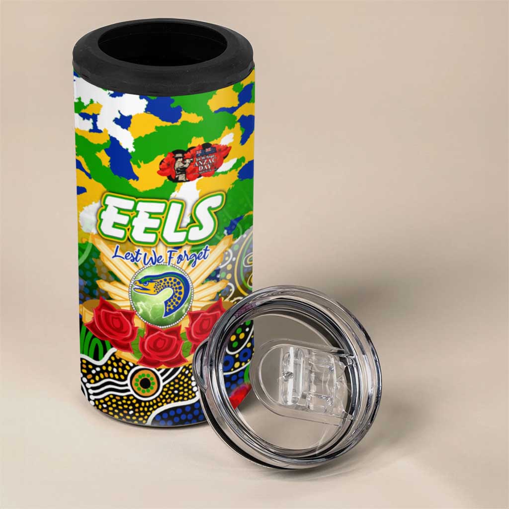 Personalized Eels ANZAC Day 4 in 1 Can Cooler Tumbler Australian Army - Lest We Forget