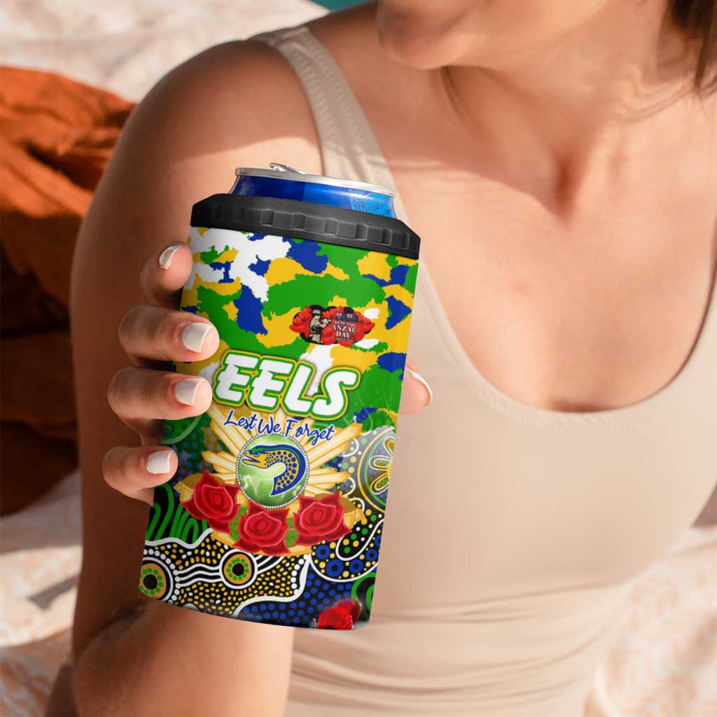 Personalized Eels ANZAC Day 4 in 1 Can Cooler Tumbler Australian Army - Lest We Forget