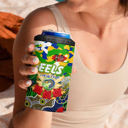 Personalized Eels ANZAC Day 4 in 1 Can Cooler Tumbler Australian Army - Lest We Forget