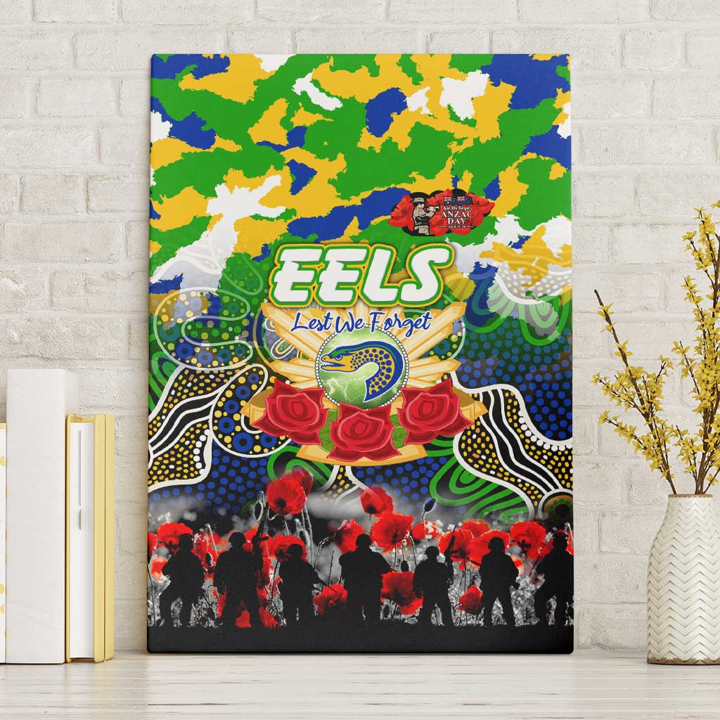 Eels ANZAC Day Canvas Wall Art Australian Army - Lest We Forget