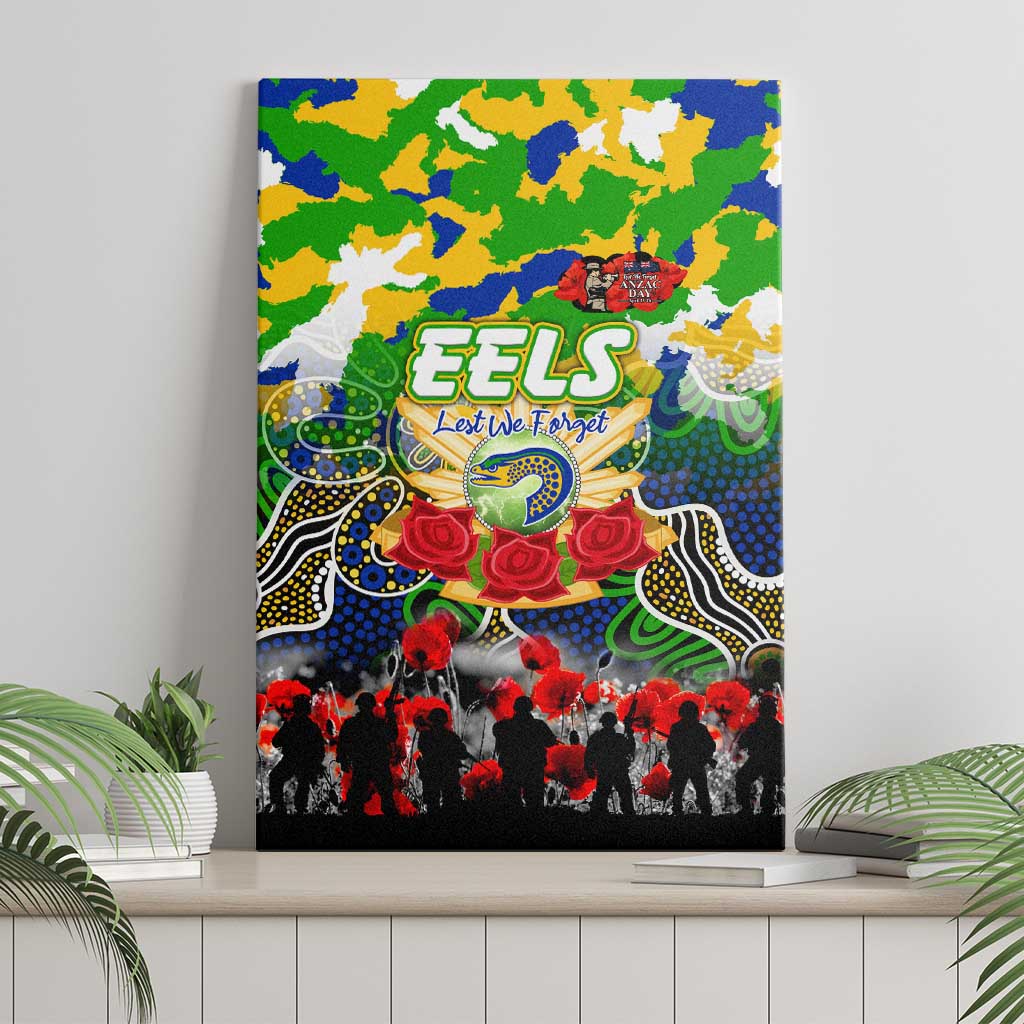 Eels ANZAC Day Canvas Wall Art Australian Army - Lest We Forget