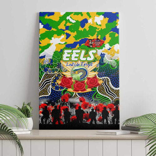 Eels ANZAC Day Canvas Wall Art Australian Army - Lest We Forget
