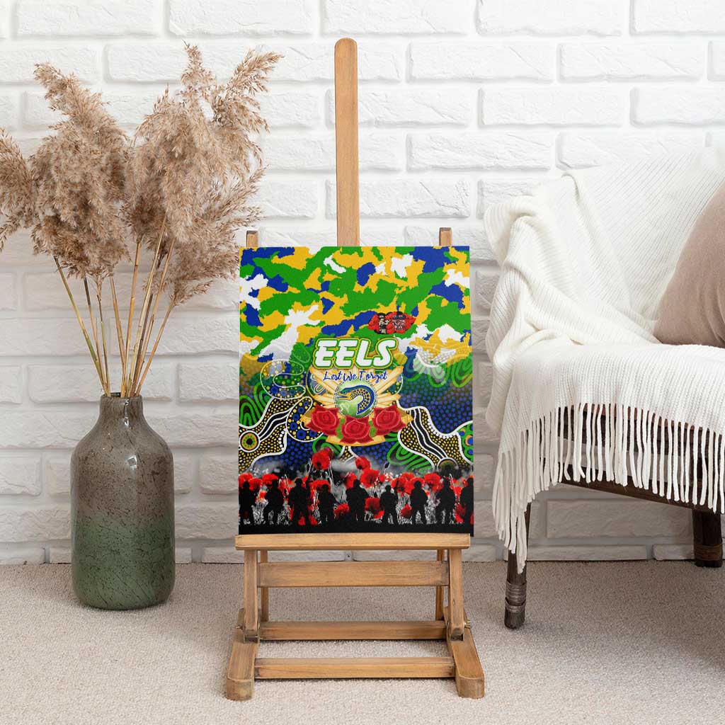 Eels ANZAC Day Canvas Wall Art Australian Army - Lest We Forget