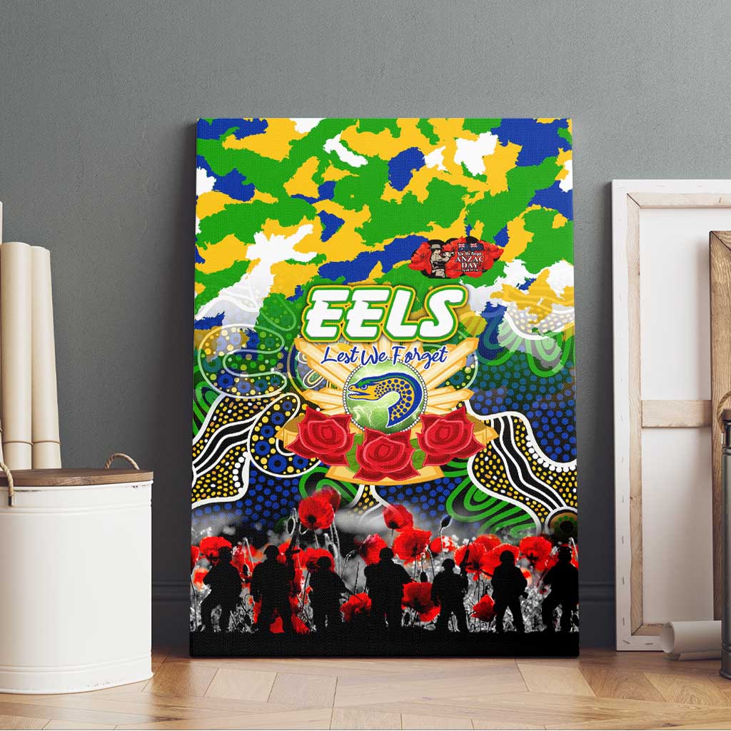 Eels ANZAC Day Canvas Wall Art Australian Army - Lest We Forget