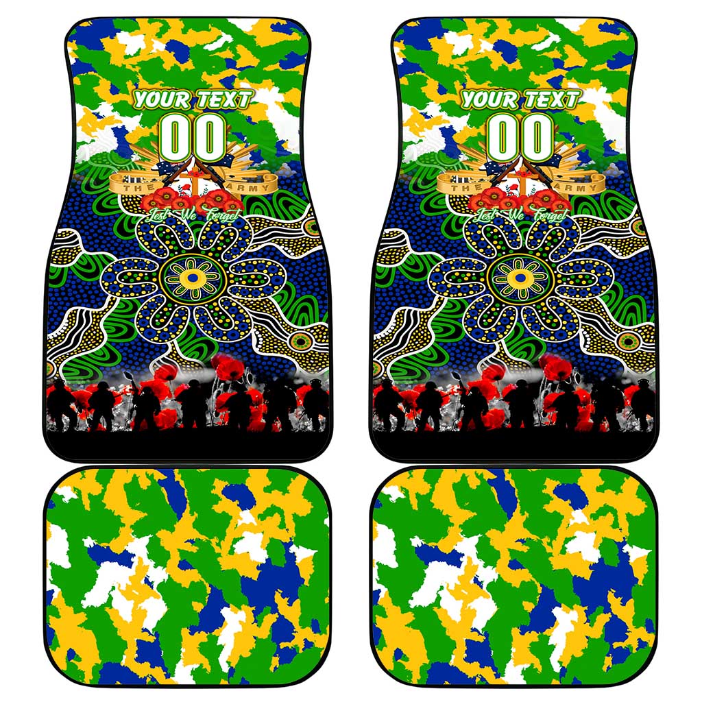 Eels ANZAC Day Car Mats Australian Army - Lest We Forget