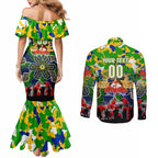 Personalized Eels ANZAC Day Couples Matching Mermaid Dress and Long Sleeve Button Shirt Australian Army - Lest We Forget
