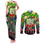 Personalized Eels ANZAC Day Couples Matching Tank Maxi Dress and Long Sleeve Button Shirt Australian Army - Lest We Forget