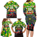 Personalized Eels ANZAC Day Family Matching Long Sleeve Bodycon Dress and Hawaiian Shirt Australian Army - Lest We Forget