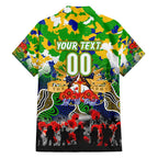 Personalized Eels ANZAC Day Family Matching Long Sleeve Bodycon Dress and Hawaiian Shirt Australian Army - Lest We Forget