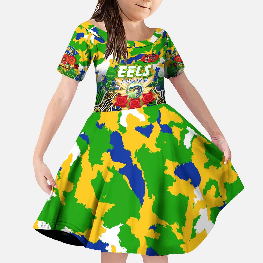 Personalized Eels ANZAC Day Family Matching Mermaid Dress and Hawaiian Shirt Australian Army - Lest We Forget