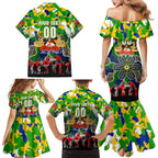 Personalized Eels ANZAC Day Family Matching Mermaid Dress and Hawaiian Shirt Australian Army - Lest We Forget