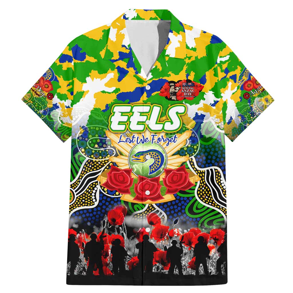 Personalized Eels ANZAC Day Family Matching Mermaid Dress and Hawaiian Shirt Australian Army - Lest We Forget