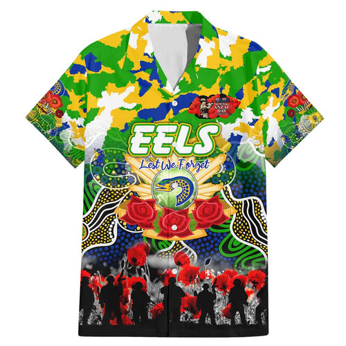 Personalized Eels ANZAC Day Family Matching Mermaid Dress and Hawaiian Shirt Australian Army - Lest We Forget