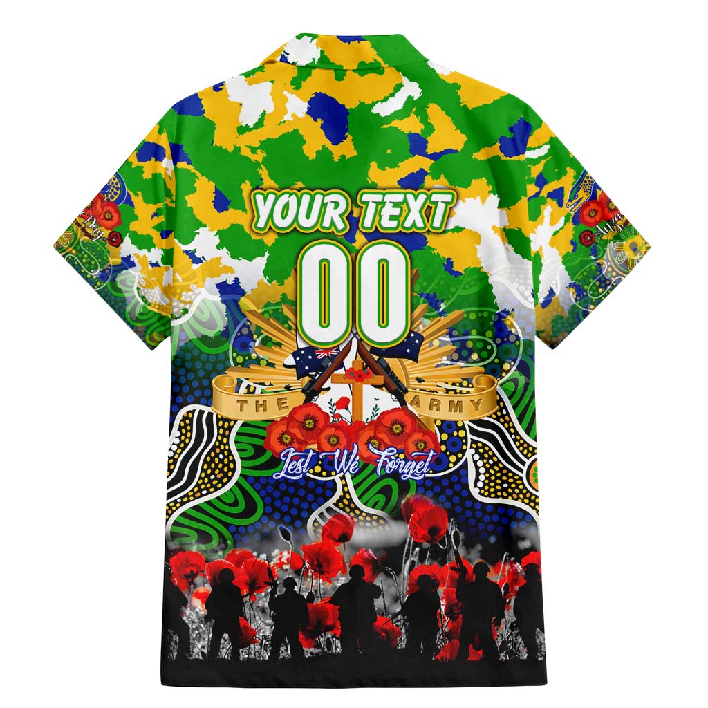 Personalized Eels ANZAC Day Family Matching Mermaid Dress and Hawaiian Shirt Australian Army - Lest We Forget