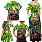 Personalized Eels ANZAC Day Family Matching Off Shoulder Maxi Dress and Hawaiian Shirt Australian Army - Lest We Forget