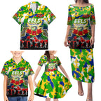 Personalized Eels ANZAC Day Family Matching Puletasi and Hawaiian Shirt Australian Army - Lest We Forget