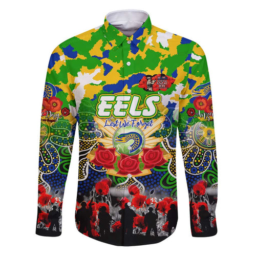 Personalized Eels ANZAC Day Family Matching Puletasi and Hawaiian Shirt Australian Army - Lest We Forget