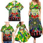 Personalized Eels ANZAC Day Family Matching Summer Maxi Dress and Hawaiian Shirt Australian Army - Lest We Forget