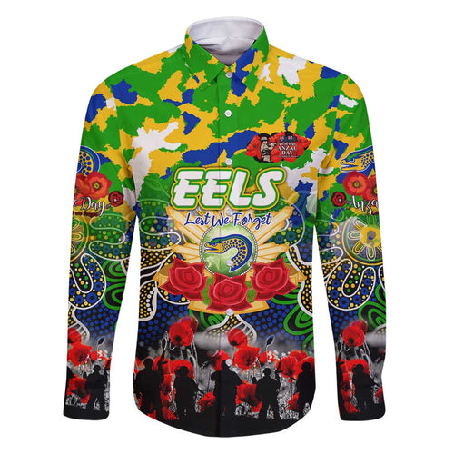 Personalized Eels ANZAC Day Family Matching Summer Maxi Dress and Hawaiian Shirt Australian Army - Lest We Forget