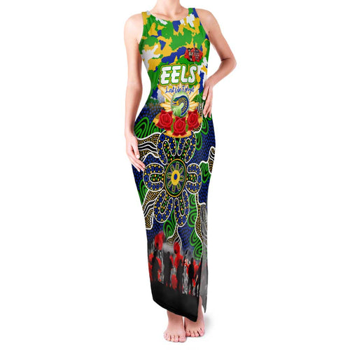 Personalized Eels ANZAC Day Family Matching Tank Maxi Dress and Hawaiian Shirt Australian Army - Lest We Forget