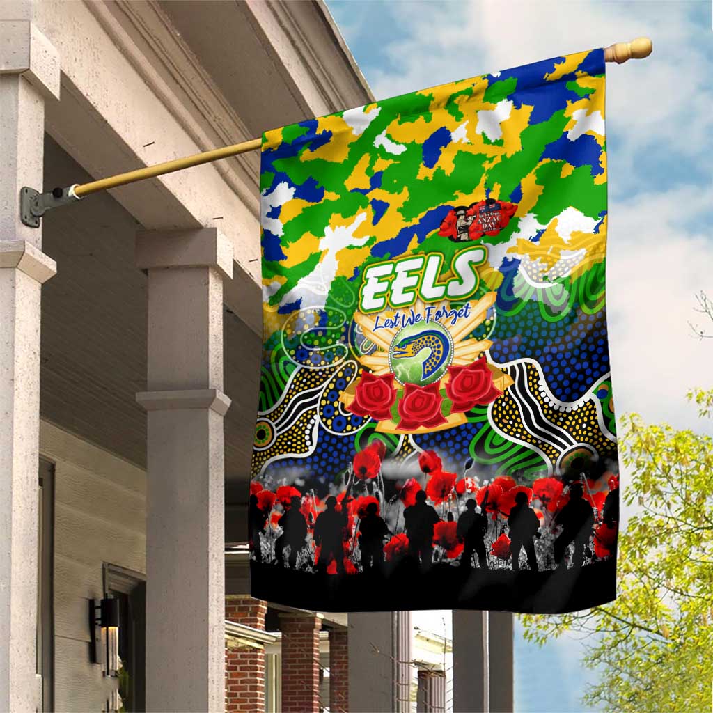 Eels ANZAC Day Garden Flag Australian Army - Lest We Forget