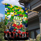 Eels ANZAC Day Garden Flag Australian Army - Lest We Forget