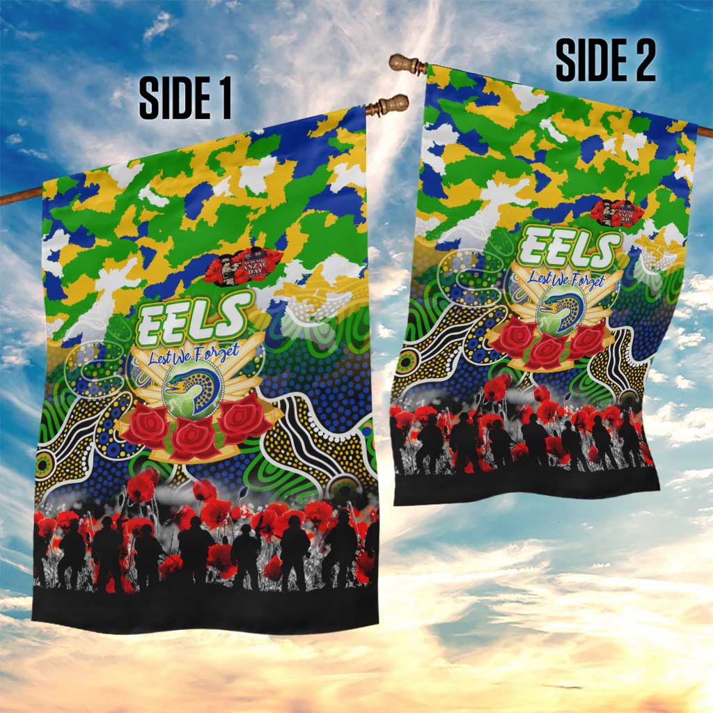 Eels ANZAC Day Garden Flag Australian Army - Lest We Forget