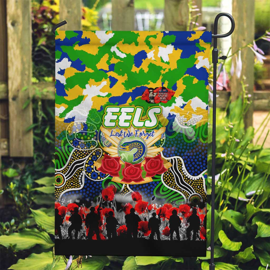 Eels ANZAC Day Garden Flag Australian Army - Lest We Forget