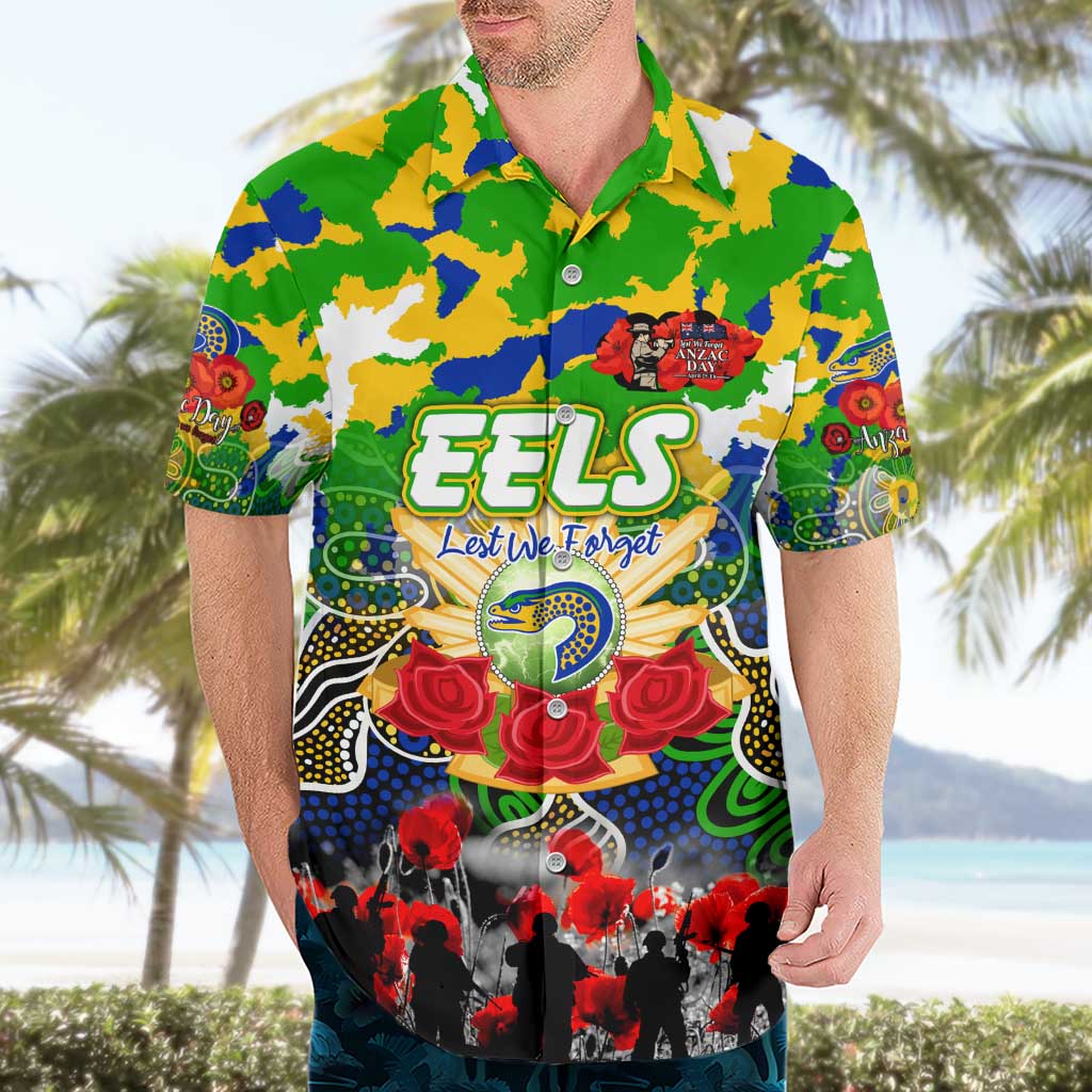 Personalized Eels ANZAC Day Hawaiian Shirt Australian Army - Lest We Forget