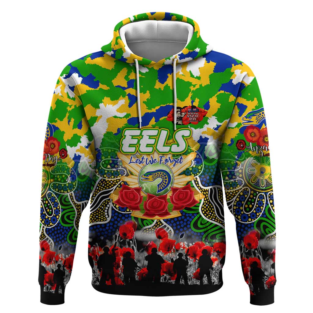 Personalized Eels ANZAC Day Hoodie Australian Army - Lest We Forget