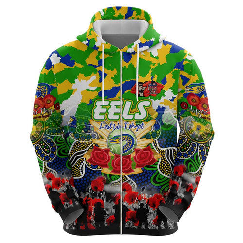 Personalized Eels ANZAC Day Hoodie Australian Army - Lest We Forget