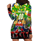 Personalized Eels ANZAC Day Hoodie Dress Australian Army - Lest We Forget