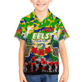 Personalized Eels ANZAC Day Kid Hawaiian Shirt Australian Army - Lest We Forget