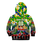 Personalized Eels ANZAC Day Kid Hoodie Australian Army - Lest We Forget