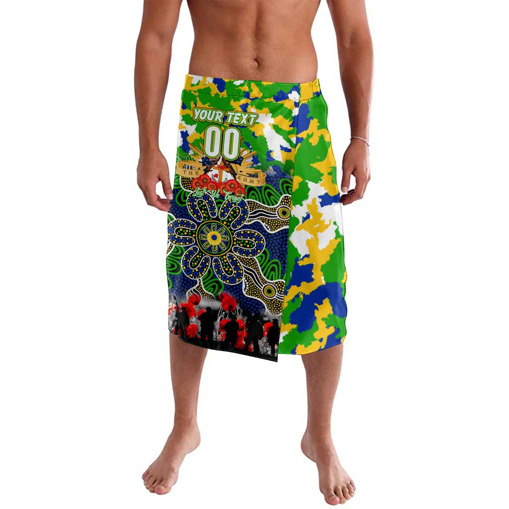 Personalized Eels ANZAC Day Lavalava Australian Army - Lest We Forget