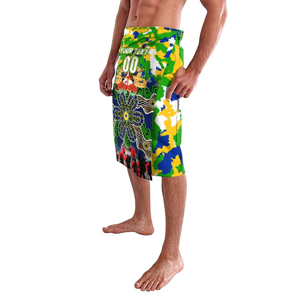 Personalized Eels ANZAC Day Lavalava Australian Army - Lest We Forget