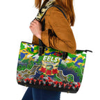Eels ANZAC Day Leather Tote Bag Australian Army - Lest We Forget
